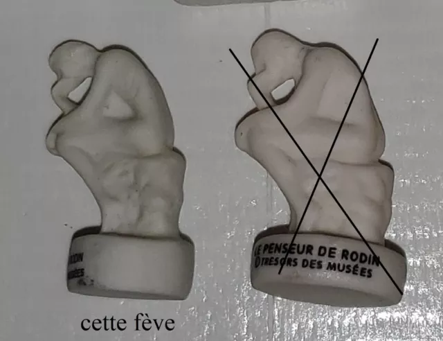 fève unité série Trésors des musées le penseur de Rodin petit