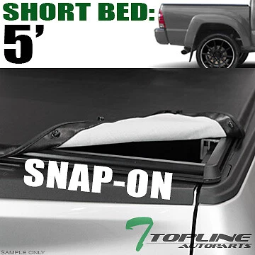 Topline For 2016-2022 Toyota Tacoma 5' Short Bed Hidden Snap Vinyl Tonneau Cover