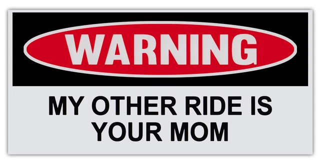 thumbnail image 2 of Warning: Ahole On Board Bumper Sticker – Funny Car Decal For JDM, Truck, Tailgate 2 of 6
