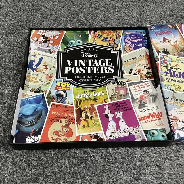 DISNEY VINTAGE POSTERS official calendar 2020 1.25 PicClick