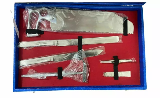 New Dissection Kit Post Mortem Instrument Set Autopsy Anatomy 19Pieces In Wooden