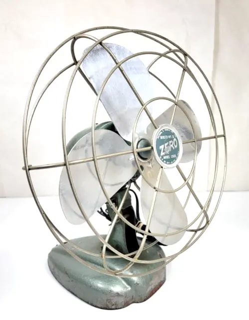 Vintage Bersted Mfg Zero Model 1265R Fan Vtg Zero Fan Vtg Table Fan Vtg Desk Fan