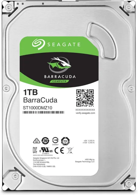 Seagate Barracuda 1 TB interne Festplatte HDD, 3.5 Zoll, 7200 U/Min, 64MB Cache,