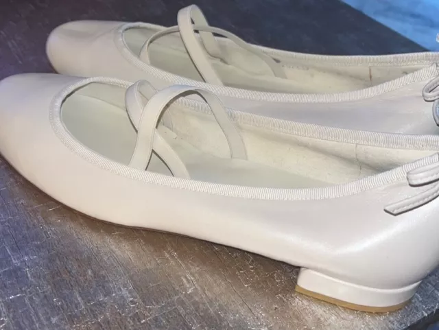 Stuart Weitzman Bolshoi Leather Ballet Flats New No Box Display Shoes 2