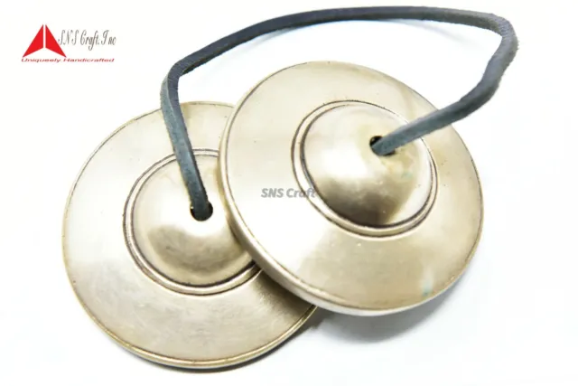 3 Inch High-Quality Hand Tuned to Om Key Plain Tingsha Bell (Chimes) in Nepal