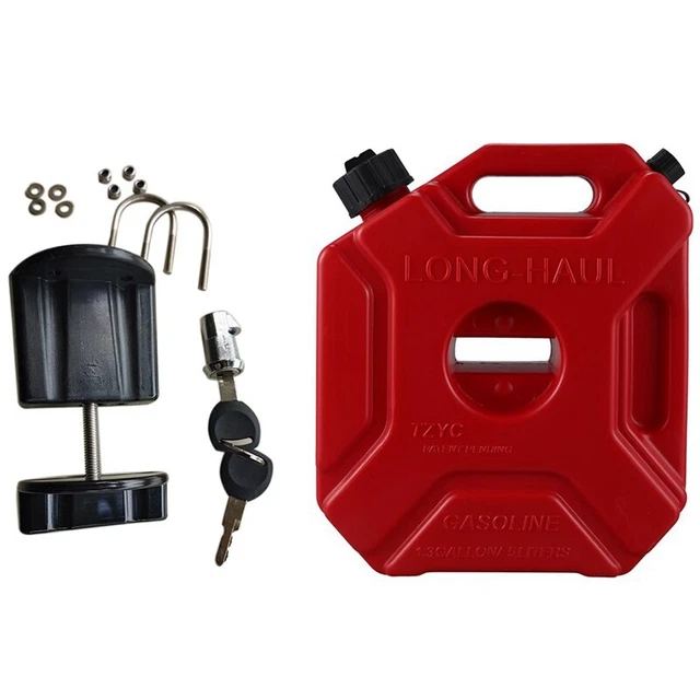 1set 5L Fuel Tanks Plastic Gasoline Canister Car Mount Motorcycle M4Q6