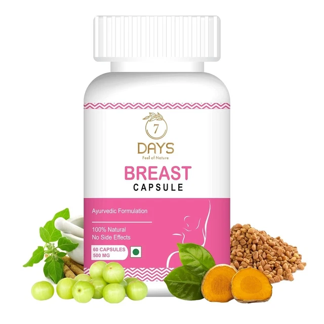 Capsules D'agrandissement Mammaire Naturel 7 Days - 60 Capsules - Homme Et Femme