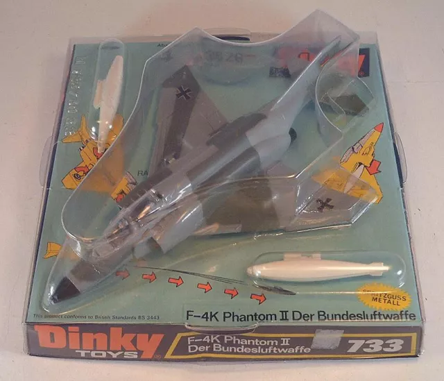 Dinky Toys 733 F-4K Phantom II der Bundes-Luftwaffe Export-Modell OVP #7439