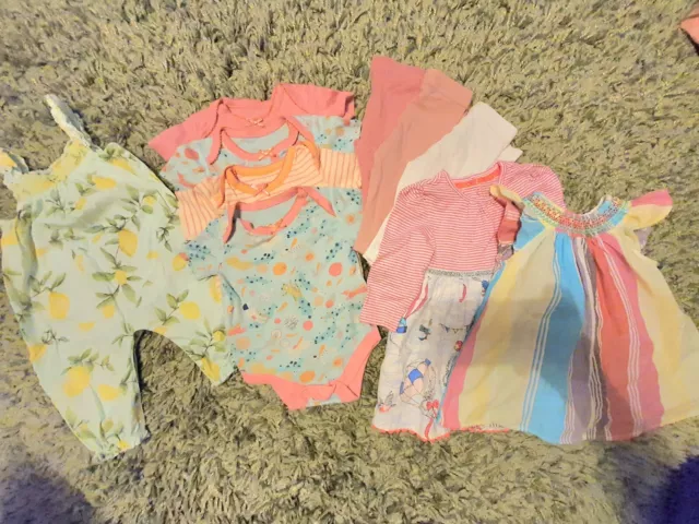 Baby Girl Bundle 3-6 Months Bodysuits Dress Dungarees Legging