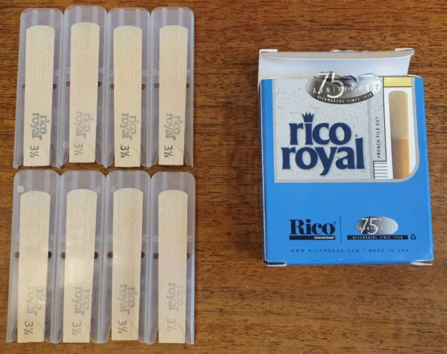 Rico Royal Reeds, Strength 3.5 for Bb Clarinet, Box of 8