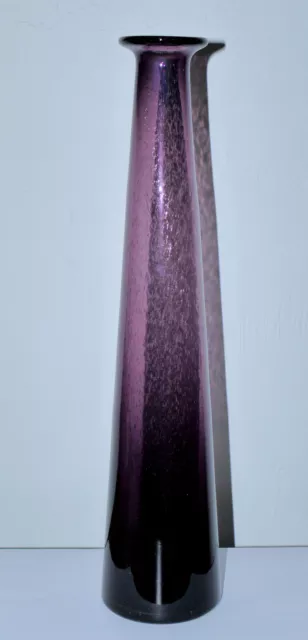 Imposante Karaffe Empoli Italy ? Decanter Amethyst MidCentury Modern Höhe 44,9cm 2