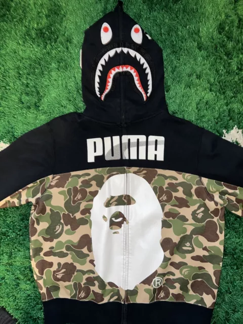 BATHING APE BAPE X Camo Hoodie Zip Up Large $499.99 - PicClick