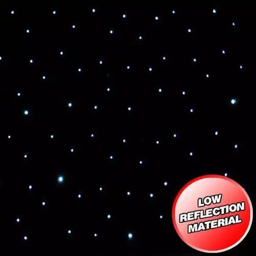 LEDJ 3 x 2m LED Starcloth System Black Cloth LED Disco DJ Star Curtain