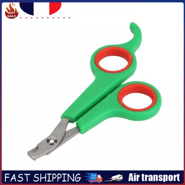 Stainless Steel Pet Nail Toe Scissors Dog Cat Claw Grooming Clipper (Green) FR