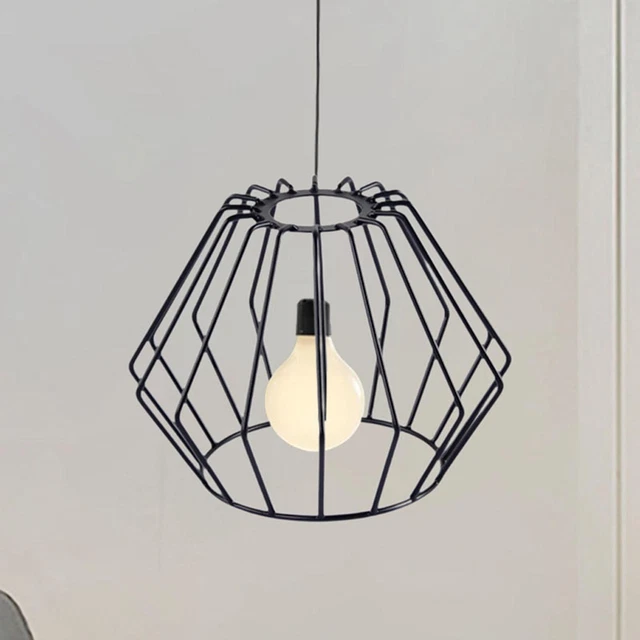 Abat-jour De Table Avec Cadre Vintage En Fil De Fer Blanc