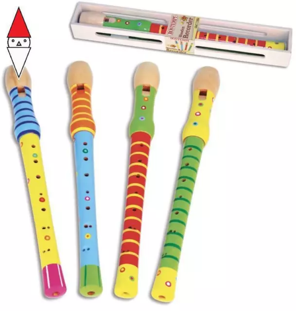 Gioco Musicale Bontempi Flauto Dolce In Legno Colorato. Ditegiatura Barocca