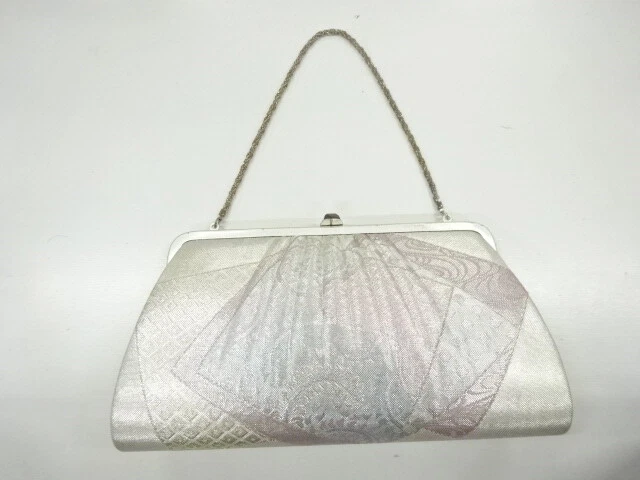 6492773: Japanese Kimono / Antique Bag / Woven Shikishi Pattern & Arabesque