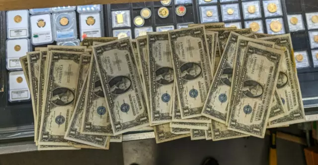 45X 1935 $1 One Dollar Silver Certificate - 45 Notes, Mixed Grades