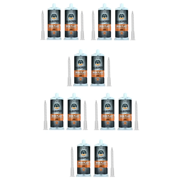 Collage Réparation Plastique Bi composant Pro IRONPLAST Noir ALGOROC 50ml X12
