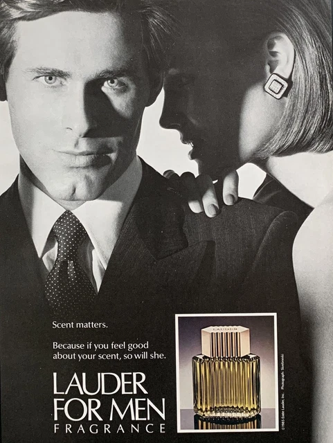1986 LAUDER FOR MEN Fragrance Scent Matters Vintage PRINT AD
