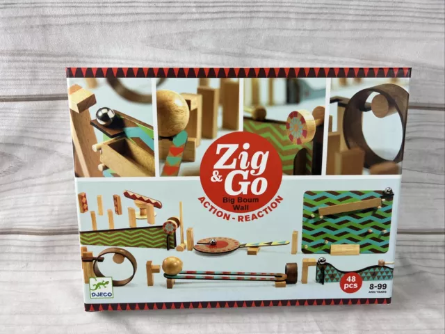 Djeco Zig & Go BIG BOUM WALL Action-Reaction 48pcs Chain Reaction Construction