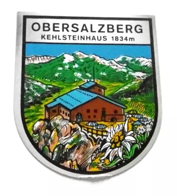 Souvenir-Aufkleber Obersalzberg Eagles Nest Berchtesgaden Bavaria 80er Oldtimer