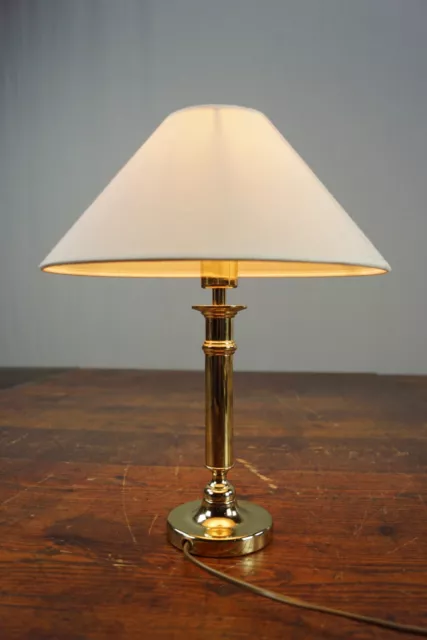 Lámpara de Mesa Pie Latón Vintage Luz 70er Hollywood Regency 60er 5