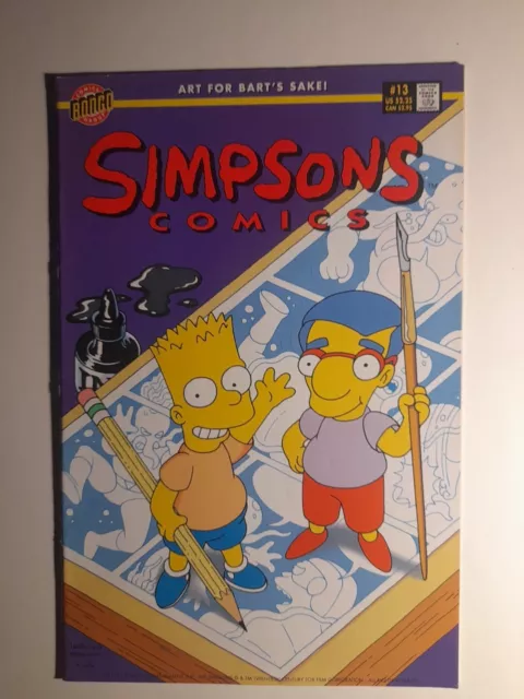 The Simpsons Comics Issue #13  - 1995 Bongo Comic Group Matt Groening US Vintage