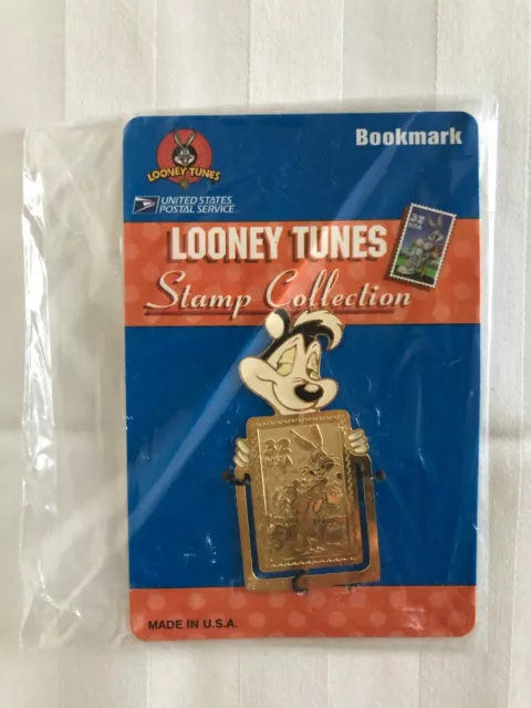 Vintage 1997 USPS Looney Tunes Stamp Bookmark – Pepe Le Pew, Bugs Bunny - MINT