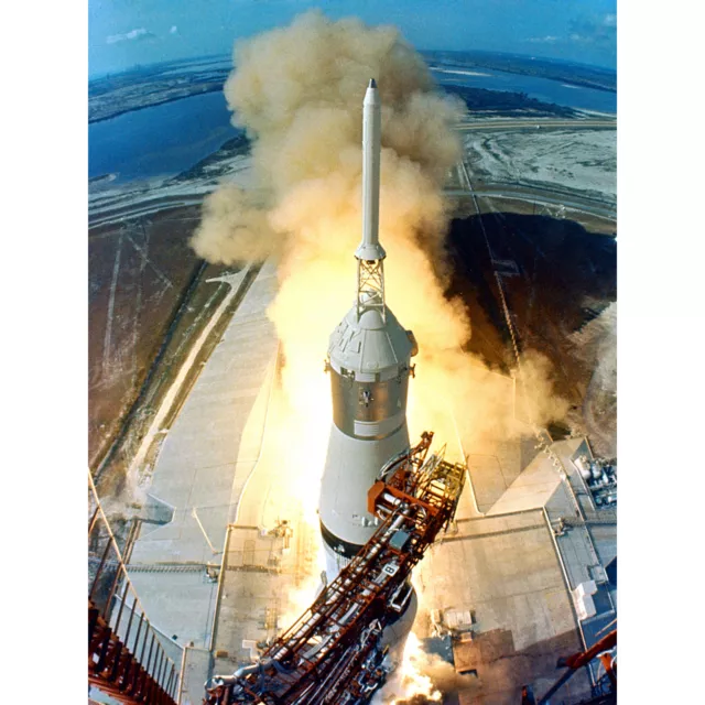 Space NASA Lift Off Apollo 11 Rocket Launch Huge Wall Art Poster Print