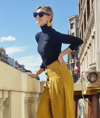 Zara mustard sales trousers