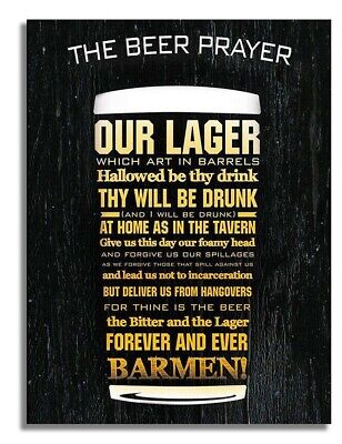 The Beer Prayer Retro style Metal Signs wall plaques home bar mancave funny