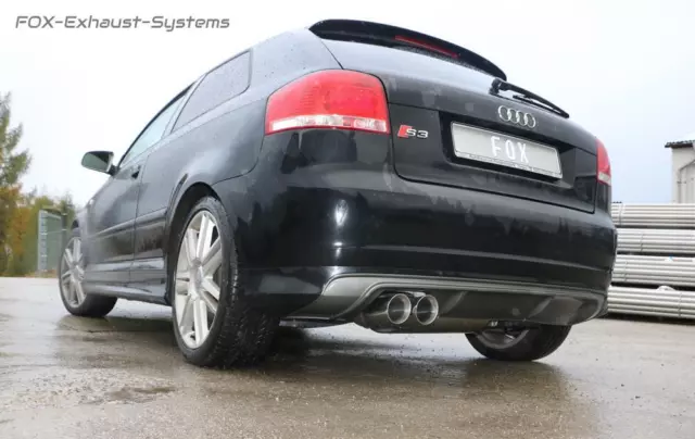 Edelstahl Sportauspuffanlage ab Kat Audi S3 8P 3-Türer 2x90mm mit TüV