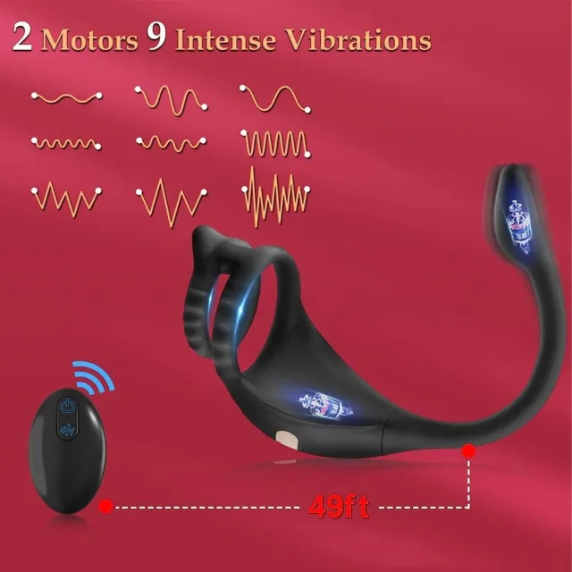 Penis-Cock-Sex-Ring-Anal-Vibrator-Butt-Plug-Male-Prostate-Massager-Toys-for-Men