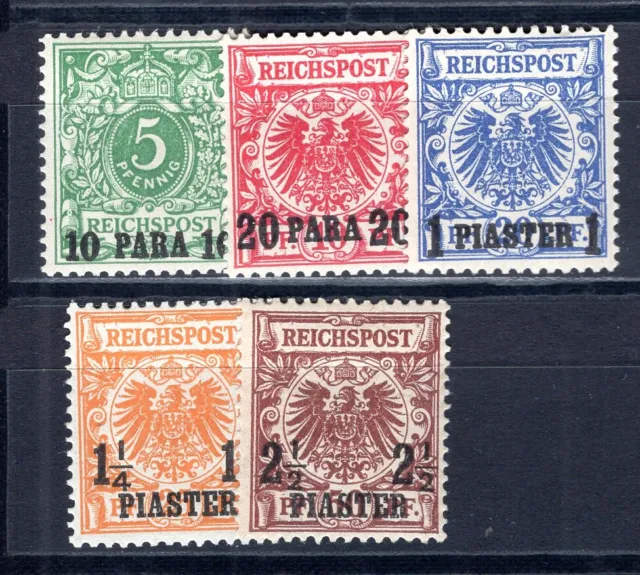 Deutsche Kolonien Türkei 1889 6-10 * Tadellos Satz Krone Adler (F7495