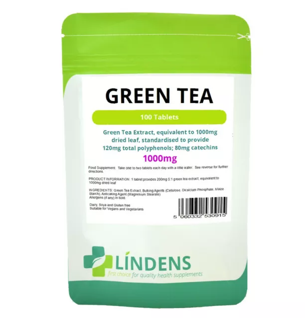 Lindens Vert Thé 1000mg 100 Comprimés DIET / PERTE DE POIDS