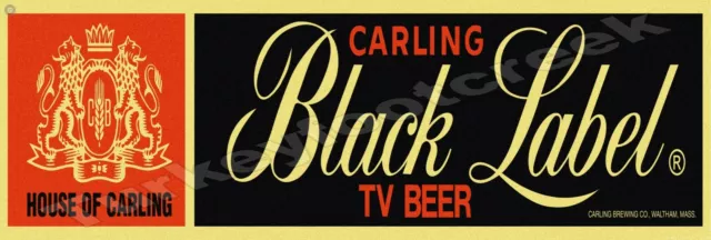 Carling Black Label TV Beer 8" x 24" Metal Sign
