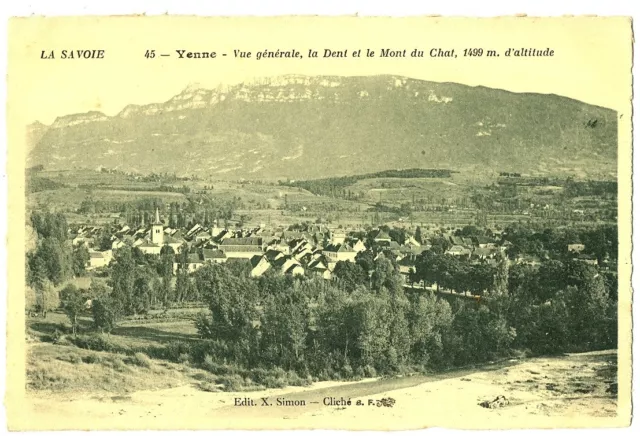 CPA 73 Savoie Yenne General View Dent et Mont du Chat