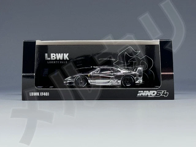 INNO 1/64 LBWK F40 Chrome Silver Liberty Walk Lb £75.91 - PicClick UK