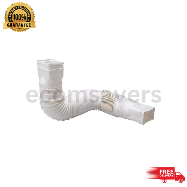 White Vinyl Downspout Extension - Flex A Spout, 55 inches Long NEW