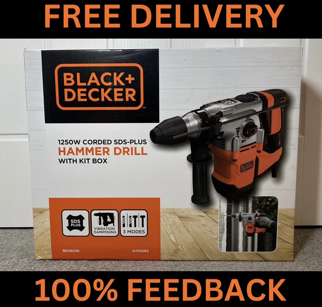 BLACK DECKER boorhamer BEHS03K-QS 1250 watt pneumatisch kopen? | Boormachines
