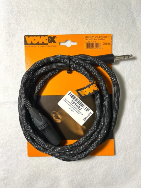 Vovox link protect S200, Klinke/XLR male 2m, symmetrisches Kabel (geschirmt)