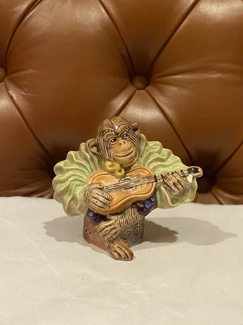 Vintage Beswick England Monkey Band Guitarist Figurine Guitar Chipped