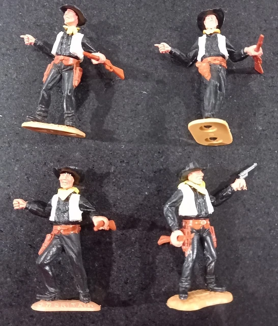 Sachet De Figurines Cow-boys Wild West De 1980 - Neuf - Collection Soldats Plastique Peints