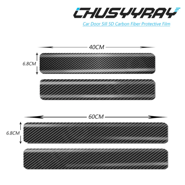 For Ford Mondeo MK3 00-07 Carbon Fiber Car Door Sill Anit Scratch Protec Sticker