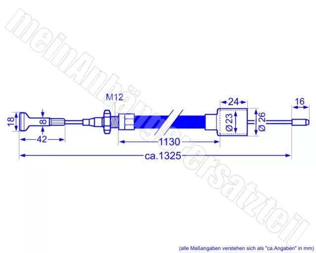 2 x câble de frein AL-KO / ALKO Longlife câble Bowden 1130/1340 mm avec mamelon 247286 3