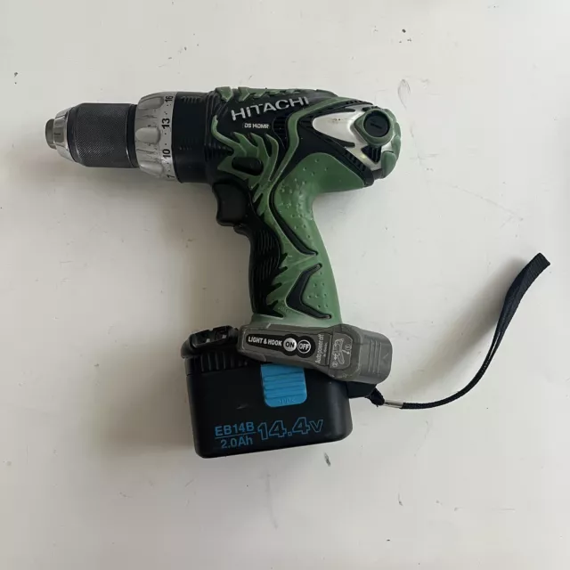 Hitachi DS 14DMR 14.4V Cordless 3/8" Drill + Battery & Charger TESTED Free Ship