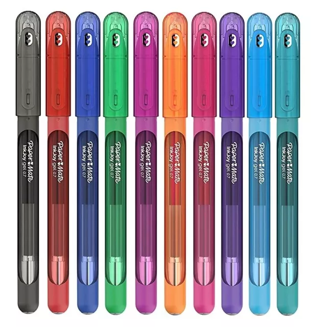 6 X PAPER Mate InkJoy Gel Retractable Pens 0.7MM Vibrant Colours Smooth  Writing £3.95 - PicClick UK