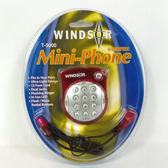 Vintage Electronics 1996 Windsor Telecommunications T-5000 Handsfree Mini Phone