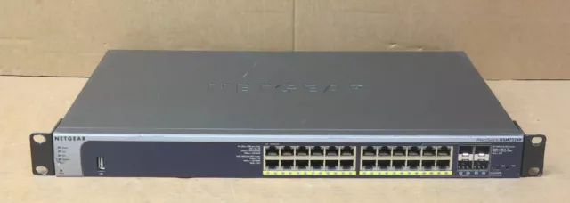 Netgear ProSAFE GSM7224P 24-Port Layer 2+ Gigabit PoE+ Managed Switch + Ears